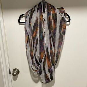 Multicolor Striped Infinity Scarf